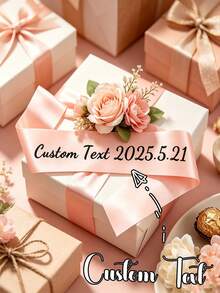 Customized Glitter Ribbon, Can Be Written According To Your Requirements, Multiple Colors, Wedding Bride Gift, Happy Birthday Ribbon, Bachelorette Party Decoration, Parade Banner, Ideal Gift For Graduation Ceremony - Multicolor - View 6