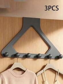 1pc Large Upgraded Triangle Door Hook, Over-The-Door Coat Rack, Thickened Plastic Material, Strong Stability, Great Load-Bearing Capacity, Suitable For Hanging Clothes, Bags, Keys, Hats - Multicolor - View 19