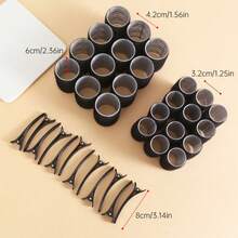 Set Rol Rambut Perekat Diri 36pcs, Termasuk 24 Rol Rambut dan 12 Jepit, Alat Pengeriting Rambut Kualitas Salon, Cocok untuk Penataan Rambut Sendiri, Pengeritingan Tanpa Panas - MultiWarna - View 6