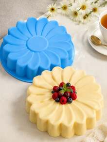 Single Large Daisy Flower Silicone Cake Mold, Floral Baking Pan For Cake, Chocolate, Mousse, Pudding, Jelly, Cheesecake And Dessert Making, Creative DIY Home Baking Tool For Parties And Celebrations - Multicolor - View 2