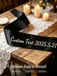 Customized Glitter Ribbon, Can Be Written According To Your Requirements, Multiple Colors, Wedding Bridal Shower Gift, Happy Birthday Ribbon, Bachelorette Party Decoration, Parade Banner, Ideal Gift For Graduation Ceremony - Multicolor - View 4