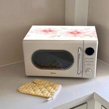 1pc Microwave Dust Cover, Home Oven Rack Dust Cover, Washable Dust Cover, Home Food Machine Dust Cover, Highly Attractive Kitchen Storage Cabinet Dust And Stain Cover - Full Coverage - View 5