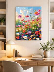 Paint By Numbers For Adults & Beginners DIY Flower Acrylic Painting Set 40*50cm 16*20 Inch Unframed Canvas With Brushes Paints Home Decor Holiday Birthday Christmas Valentine's Day Graduation Gift - Flowers - View 4