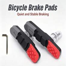 High Temperature Resistant Bike Brake Pads 73mm, Anti‑Slip Drainage Groove Brake Blocks For Mountain Bicycles - Multicolor - View 1