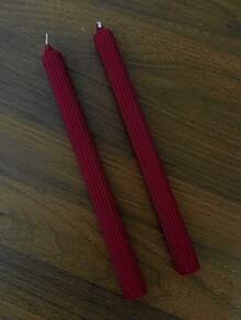 Set 4 Lilin Aromaterapi Bergaris Vertikal Warna Burgundy, Lilin Aromaterapi Bebas Asap, Terbuat dari Lilin Kedelai, Cocok untuk Pernikahan, Lilin Dekorasi Rumah - Lilin untuk joran pancing - View 10