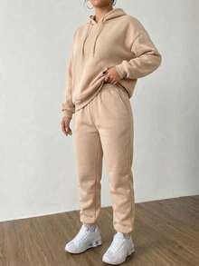 Plus Size Co-Ords - Dusty Pink - View 3