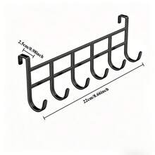 Kitchen Cabinet Door 6-Hook Wall-Mounted Over-The-Door Storage Rack For Kitchen Cabinets, Hanging Rack For Hanging Clothes - View 4