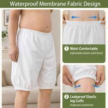 Washable Reusable Adult Cloth Nappy Pants, Breathable Soft Elastic Waist Incontinence Underwear For Elderly, Postpartum, Daily Wear - View 5