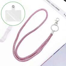 1pc Multicolor Rhinestone Lanyard - Durable Nylon With Metal Buckle, Elegant Sparkling ID And Phone Keychain, Suitable For Office, Teacher, Student (7 Colors: Mixed/Grey/Pink/Red/Green/Blue/Black), Halloween, Christmas - Multiple Styles - View 31