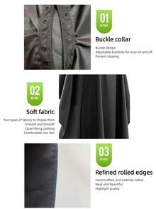 1/2/3Pcs Professional Barber Cape, Large Water Resistant Hair Cutting Gown With Snap Closure, Unisex Adult Salon Hair Styling Cape, Black(Random Shipment With Button Graphics) - Multicolor - View 5