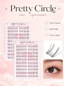 10-Row Glue-Free Segmented False Eyelashes, Natural Eye-Enhancing Effect, Neat Hair Flow, Natural Layering, Lightweight Makeup Look, Golden C Curl, 9-14mm Length - C - View 10