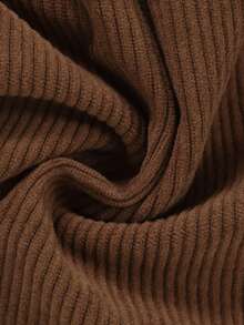 Men's Corduroy Cargo Pants With Elastic Drawstring Waist, Multiple Pockets, Wide Leg Casual Long Pants, Autumn/Winter - Coffee Brown - View 9