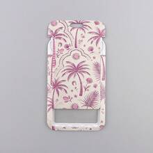 1 Piece Summer Pink Palm Tree Lanyard ID Badge Card Holder, Neck Strap Card Cover For Students Office Travel Daily Gift - Multicolor - View 7
