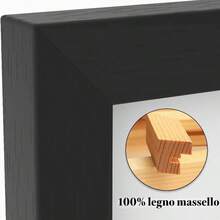 wyewye Confezione da 3 cornici in legno A4 con supporto, da tavolo o da appendere alla parete, cornice A4 nera con supporto A5, cornice per documenti con finestra in plexiglass, colore nero - Nero - Visualizzare 3