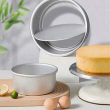 Aluminum Round Cake Pan, Non-Stick Baking Mold, Removable Bottom, Rolled Edge Cake Mold, Suitable For Weddings, Birthdays, Anniversaries Or Party Events - View 7