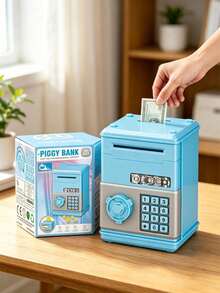 Extra Large Mechanical Piggy Bank, Classic Design, Realistic Details, Rotate Dial To Open, Smooth Edges Without Burrs, Large Capacity, Suitable As Birthday Gift, Holiday Gift, Halloween, Christmas Gift - Multicolor - View 8