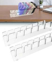 1/2pcs Baseball Cap Storage Rack, Hat Organizer, No Assembly Required, Suitable For Desktop Hat Storage And Display, Acrylic Display Stand, Fits Bedroom, Closet, Vanity, Office And Entryway, Vanity And Closet Storage - Multicolor - View 6