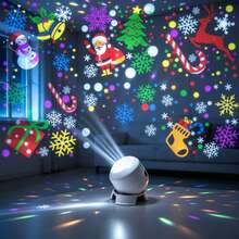 1PC LED Snowflake Projection Light, 360 Degree Rotating Dynamic Projection Night Light, USB Powered Adjustable Angle Stage Light, Indoor Holiday Decoration, Suitable For Room, Christmas, Easter And Party Decoration - Projector Light - View 9