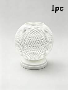 Kap Lampu Meja Bulat Berongga Bergaya Vintage Prancis, Lampu Malam Suasana Samping Tempat Tidur Kamar Tidur, Lampu Dekoratif Meja dengan Tekstur Anyaman Kreatif - Kap lampu jaring berongga berbentuk bola - View 10