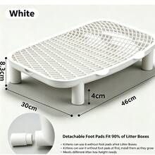 Cat Litter Ramp Plastic Kitten Litter Box Step Pad Anti-Tracking Litter Mat, Pet Cleaning Supplies - M - View 6