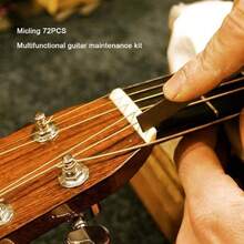 72PCS Guitar Tool Kit Professional Guitar Maintenance Tool Kit for Guitar Ukulele Bass Banjo Luthier Tools Guitar Repair Tool Kit for Guitar Player or String Instrument Enthusiast Beginner - 72 Stk. - Übersicht 3