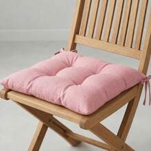 Set Of 6 Puffy Soft Square Chair Cushions – 40x40 Cm İN DER TURKEI - Hot Pink - View 2