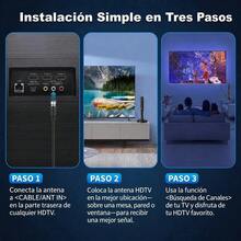 [Antena inalámbrica para televisión de alta definición]MTK Antena de TV Interior Digital con Base Magnética y Cable de 3M - Recepción 360° para Smart TV, Compatible con 4K Full HD, Fácil Instalación NCKI - Por defecto - Ver 5