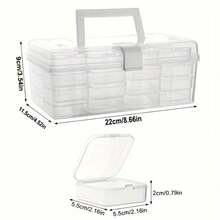 32pcs Plastic Storage Box Set, DIY Handmade Beading Accessories Organizer, Multi-Functional Portable Storage Box, Home Storage, Sewing Supplies Organizer, Suitable For DIY Crafts, Beads, Jewelry And Nail Art Supplies - Multiple Styles - View 10
