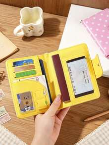 1Pc Ins Style Polka Dot Print Passport Holder,Portable Travel Card Holder Passport Bag,Simple And Multifunctional Document Holder Ticket Folder - Multicolor - View 7