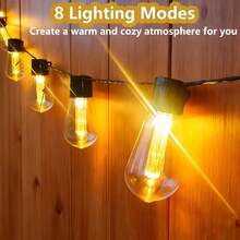 1 Set 8M/20LED 11M/30LED Or Waterproof Solar Powered Papaya Shaped String Lights, Warm White LED Fairy Garland Lights, 8 Lighting Modes, For Outdoor Garden Yard Pathway Railing, Party Camping Home Holiday Patio Backyard Ornament Background Decoratio - Solar Papaya Lamp - View 8