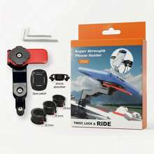 Motorcycle Phone Holder, Anti-Vibration Handlebar Mount, 360° Rotation, Suitable For Motorcycles And Bicycles, Smartphone Anti-Vibration Cradle - Multicolor - View 8
