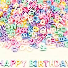 Approx. 100PCS/300PCS Acrylic Pearlescent Colorful Letter Beads, Macaron Spring Color Palette A To Z Letter Beads, Suitable For Handmade DIY Beaded Bracelets, Necklaces, Jewelry And Craft Accessories - Colorful Pearlescent Letter Beads - View 5