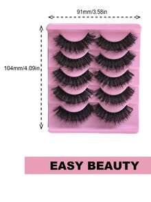 5 Pairs Of False Eyelashes, Fluffy And Dramatic, Birthday Parties, Dance Balls, Beer Festivals, Halloween, Thanksgiving, Beauty Tools - View 6