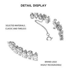 Swarovski Matrix Tennis Pear Cut Women's Bracelet 5598350 - White 5598350 - View 7