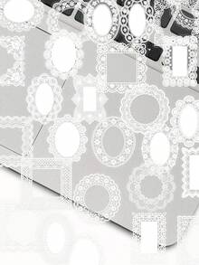 50pcs White Lace Frame Stickers For Scrapbooking, Journal, Planner, Luggage, Envelope, Greeting Card, Notebook, Tablet, Water Bottle - White Lace Photo Frame - View 3