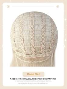 alicegarden 16-Inch Long Synthetic Wig Featuring A Natural Curly Hair Look A A Stunning Champagne. Designed With Bangs , This False Hairpiece Is Perfect For Ms Daily Party Cosplay Use, Offering A Natural And Natural Durable Wig Gift For Ladies. - Champagne - View 10