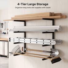 Senmeo Scaffali per garage - Nero 2 pz - Visualizzare 9