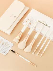 DU care 7Pcs Affordable Makeup Brushes Set Includes Foundation Brush, Eyeshadow Blender, Powder Brush With Case Makeup Bag, Easy To Clean, Non-Shedding Bristles For Daily Makeup - Gold - View 5