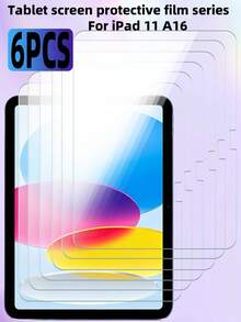 6pcs Tempered Glass Screen Protector Compatible With IPad Series, High Definition, High Transparency, High Hardness, Anti-Scratch, Anti-Fingerprint, No White Edge, No Bubbles, Easy Installation - Clear - View 11