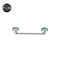 1 buah Kuku Implan Kulit Sudut Siku Dua Ujung G23 Titanium Tertanam dengan Lapisan Berlian Ceko, Perhiasan Tusuk Paduan Titanium - Penanaman kuku (1 set) - View 44