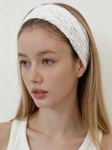 French Style Versatile Mesh Lace Headscarf Hat For Women, Breathable Hollow Wide Band Hairband, Elastic Headwrap For Photography - Multicolor - View 4
