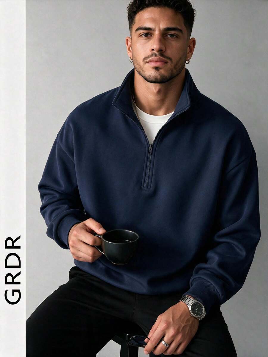 Sudadera con cremallera para hombre GRDR, otoño/invierno