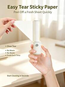 5pcs/1pc Mini Lint Roller With Dust Cover & Replaceable Core, Extra Sticky Portable Lint Remover For Clothes Pet Hair, Compact Travel Cleaner For Home Office Daily Use - New Model - View 2