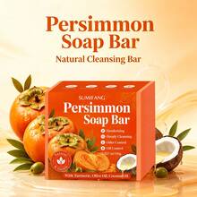 Sabun Kesemek SUMIFANG 100g - Ekstrak Kesemek + Kunyit + Minyak Kelapa - Penghilang bau, Pembersihan Dalam, Kontrol Minyak | Formula Tanpa Pengeringan Lembut, Pembersihan Bulu Kaya | Cocok Untuk Semua Jenis Kulit, Perawatan Tubuh Sehari-hari - Coconut - View 3