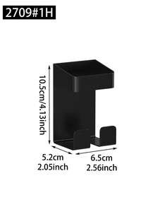 No Drill Wall Mount Remote Control Holder, 3‑Grid Metal Adhesive Wall Organizer Caddy, Multi‑Purpose Wall Storage Rack For Remote Controls, Eyeglasses, Pens, Home Office Bedroom, Pen Wall Storage, Multi‑Purpose Wall Rack - Multicolor - View 12