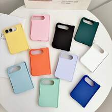 Ins Macaron Solid Color 3-In-1 Foldable Phone Case, Skin-Friendly Silicone Material, Full Coverage Anti-Drop Anti-Fingerprint Slim Bare-Phone Feel, Compatible With Iphone 18 Duo Foldable Screen Protective Cover - Blue - View 7