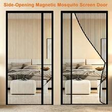 Magnetic Screen Door, Upgraded Polyester Fiber Insect Screen, Reversible Left/Right Curtain, Suitable For Balcony, French Door, Sliding Glass Door - Black - Black - View 2