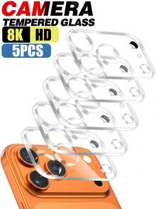 5pcs Full Coverage Camera Lens Tempered Glass Film Protector For IPhone 17 14 15 13 12 11 16 Pro Max Plus 17 Air Rear Camera Accessories - 5 Pieces - View 30