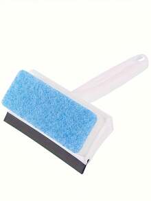 1pc 2-In-1 Bathroom & Living Room Glass Cleaning Brush And Rubber Squeegee - Manual, Multi-Surface Window Cleaner With Sponge And Rubber Blade, No Power Required, Suitable For Shower Doors, Mirrors, Tiles - Sponge Glass Cleaner - View 8