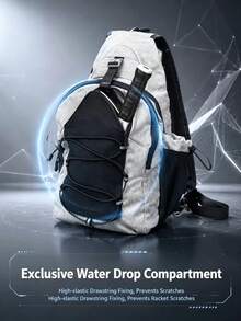 1PC New Pickleball Racket Bag, Large Capacity Multi-Compartment Tennis Badminton Pickleball Racket Storage Bag, Multi-Functional Backpack Outdoor Sports Bag, Water-Resistant Wear-Resistant Fabric, Grey/Black Optional, Suitable For Pickleball, Badminton, Tennis, Hiking And Other Outdoor Sports, Halloween Christmas New Year Gift - Multicolor - View 10